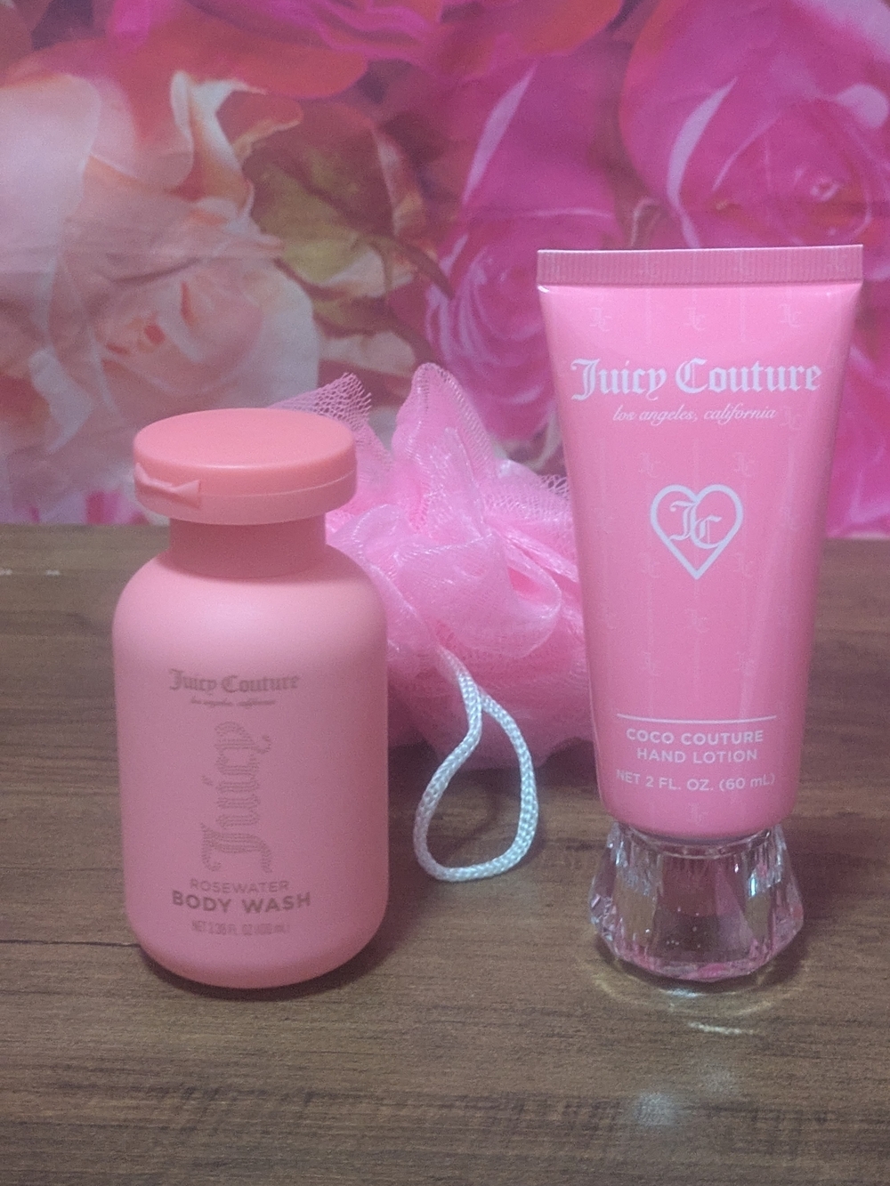 Juicy Couture Pink Rosewater Body Wash & Coco Couture Pink Hand Lotion Set